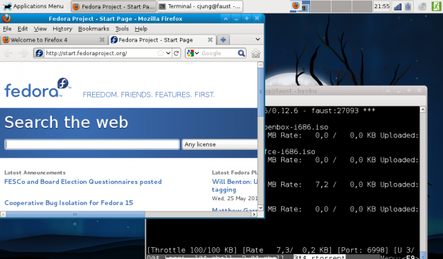 Fedora 15 mit Xfce-Desktop
